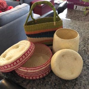 Handwoven baskets